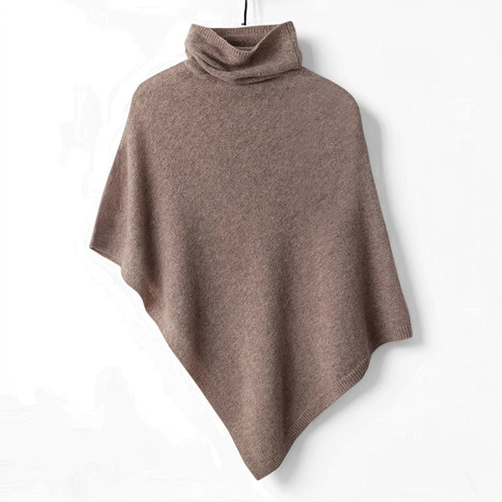 Marcelline Knit Woolen Turtleneck Cloak