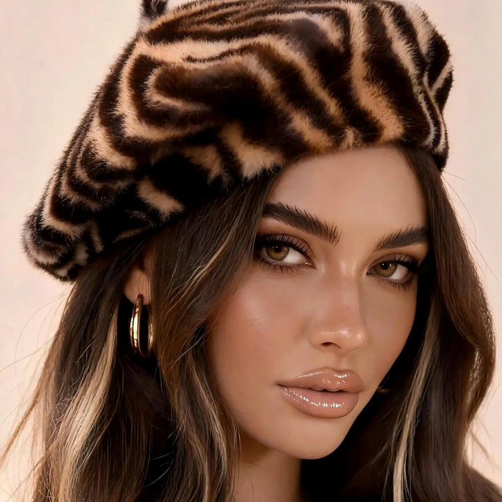 Corielle Zebra Plush Beret