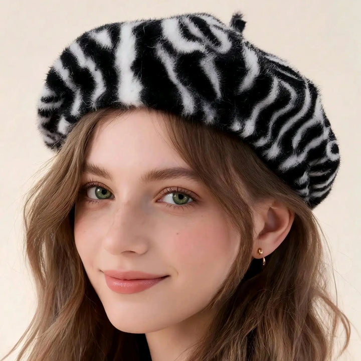 Corielle Zebra Plush Beret