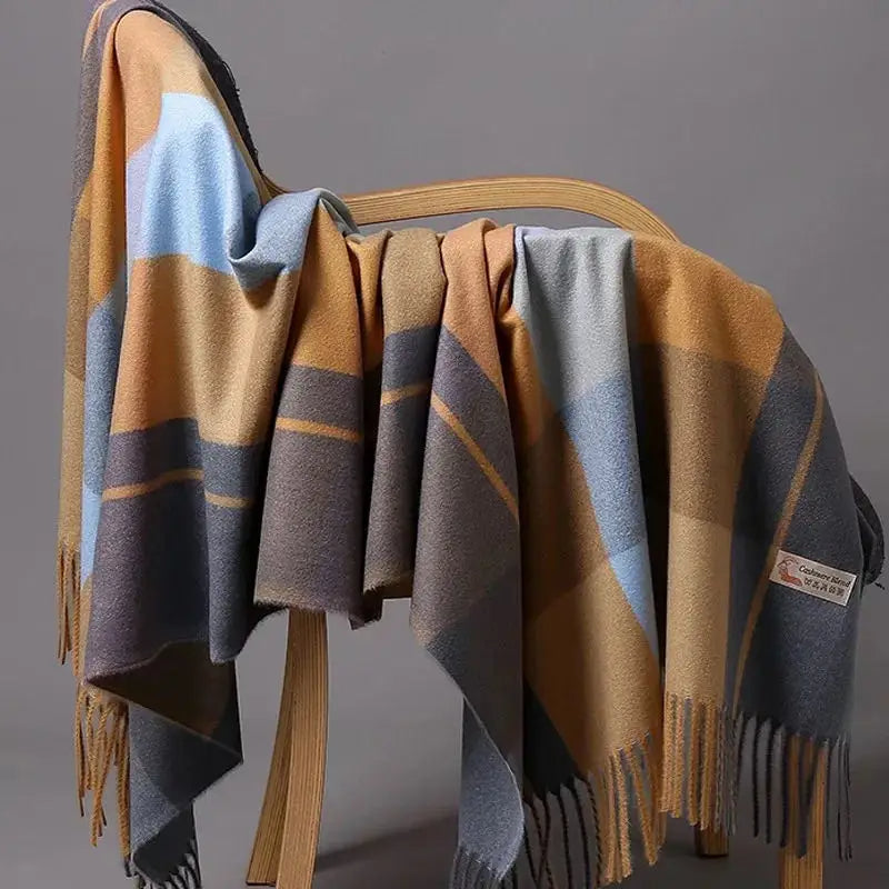 Camden Plaid Winter Shawl