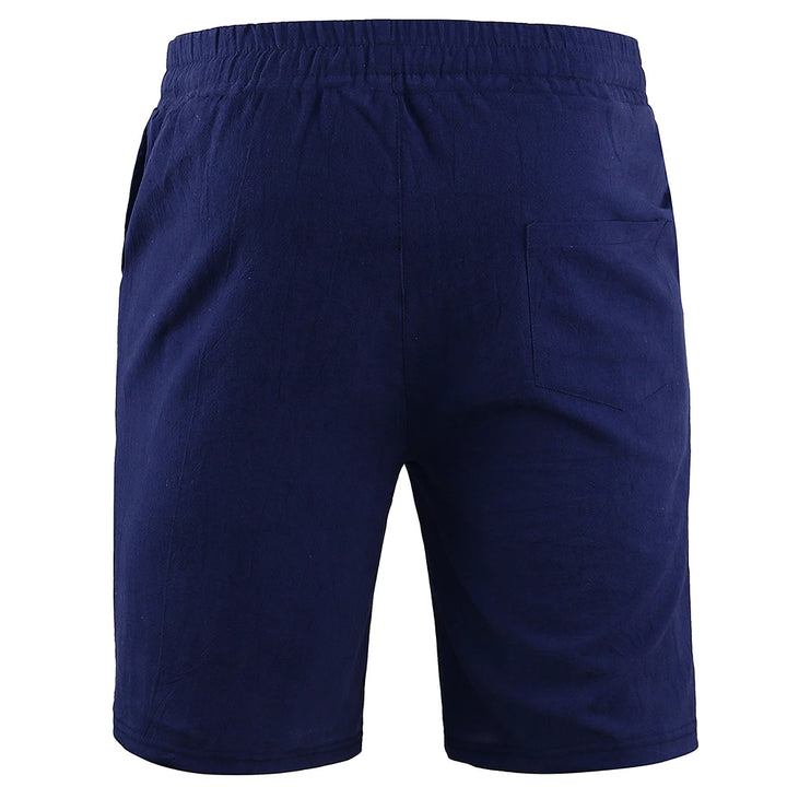 Men's Cotton Linen Shorts | Lightweight Breathable Summer Essential | Classic Solid Style