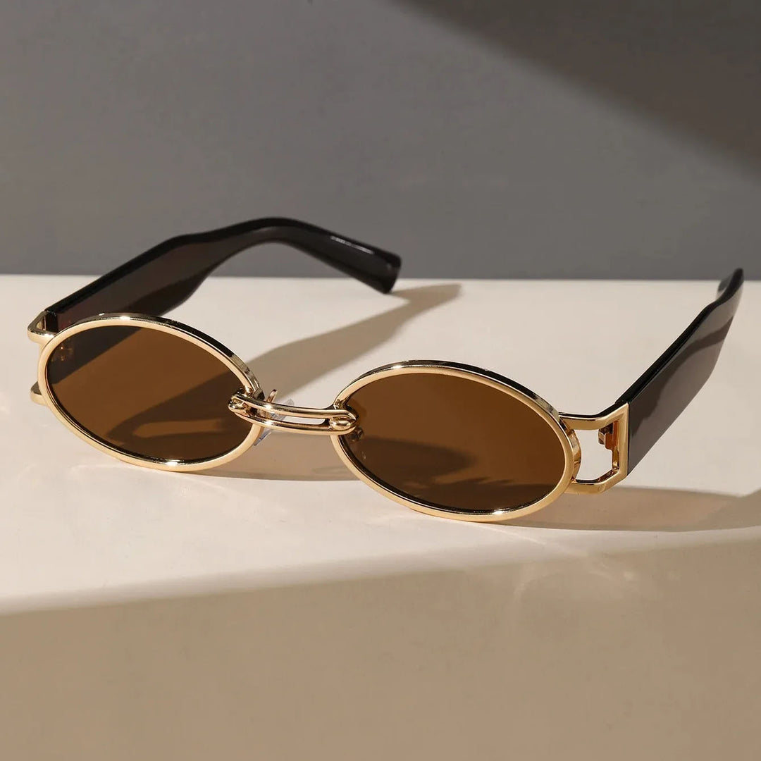 Cortona Gold-Link Oval Shades
