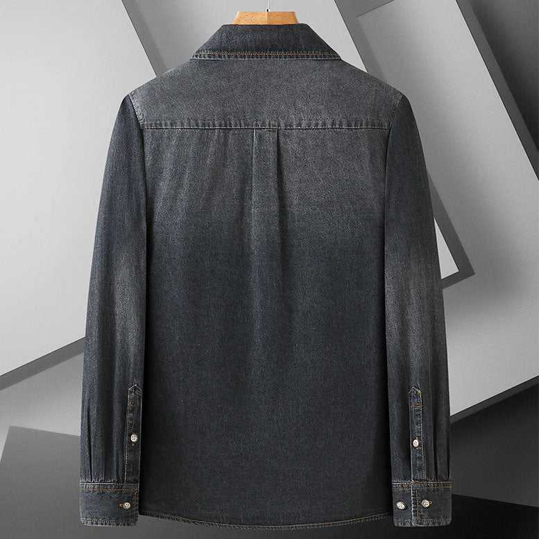 Harrington Two-Tone Denim Shirt