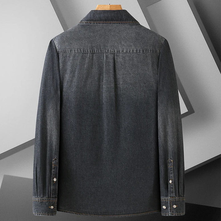 Harrington Two-Tone Denim Shirt