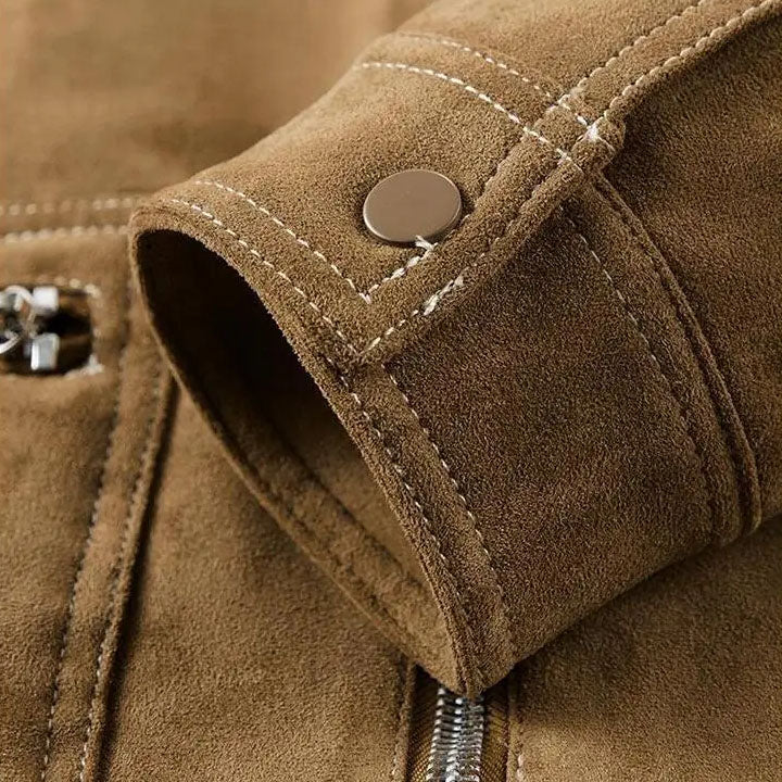 Langmere Suede Sherpa-Lined Jacket