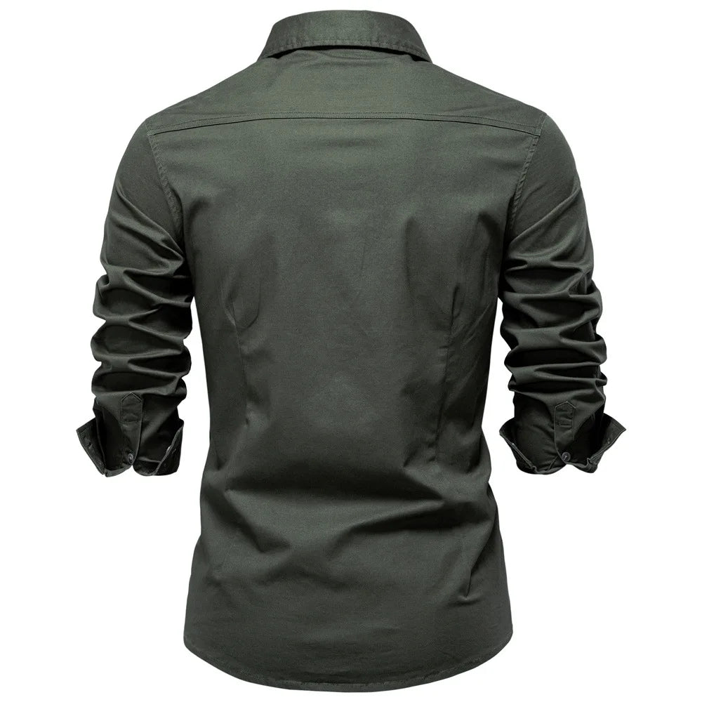 Green shirt on a white background