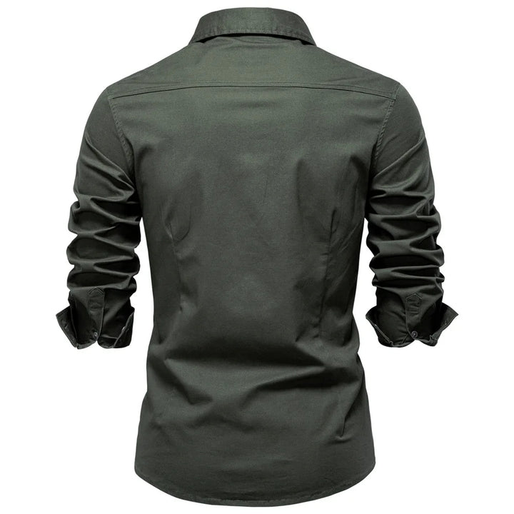Green shirt on a white background