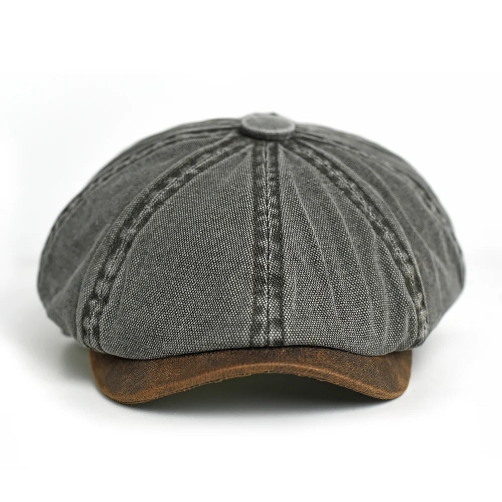 Rovell Washed Cotton Flat Cap