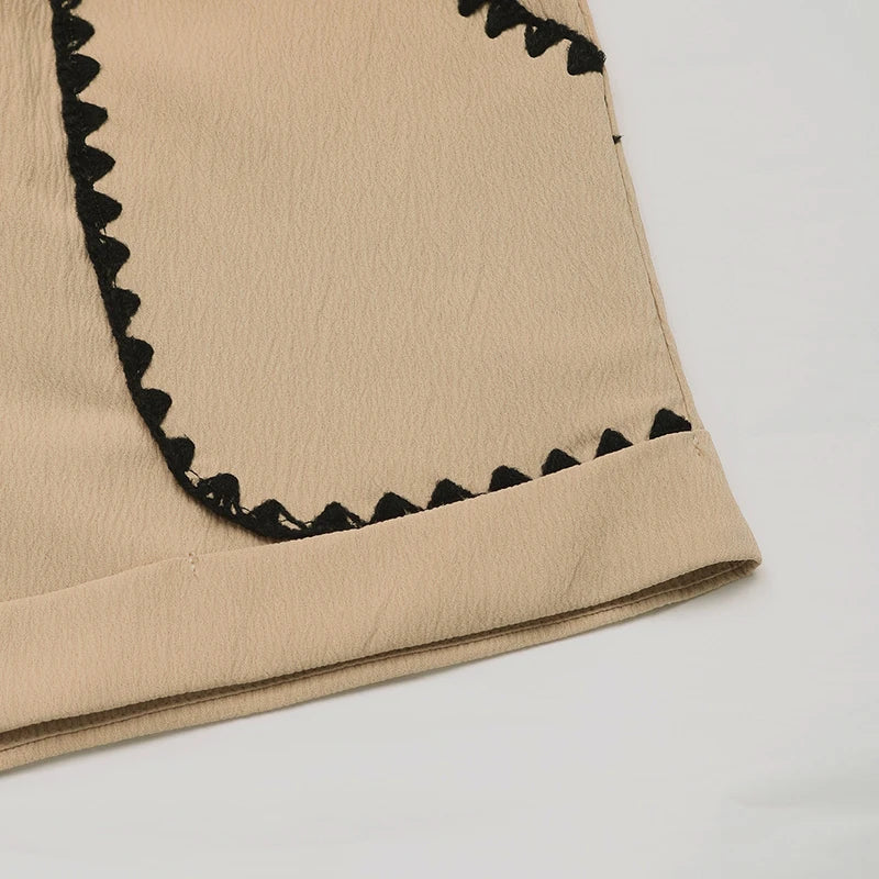 Maribel Wavy Trim Shorts