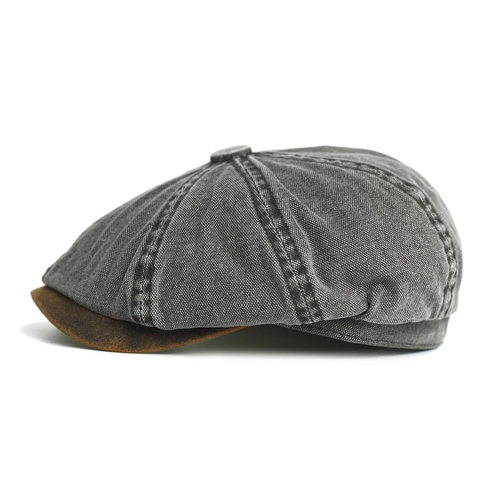 Rovell Washed Cotton Flat Cap