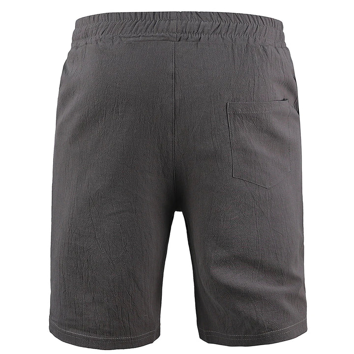Men's Cotton Linen Shorts | Lightweight Breathable Summer Essential | Classic Solid Style