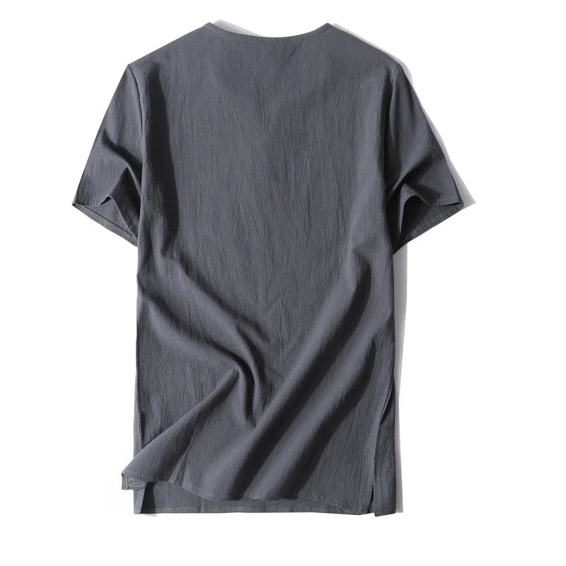 Castello Linen Button Tee
