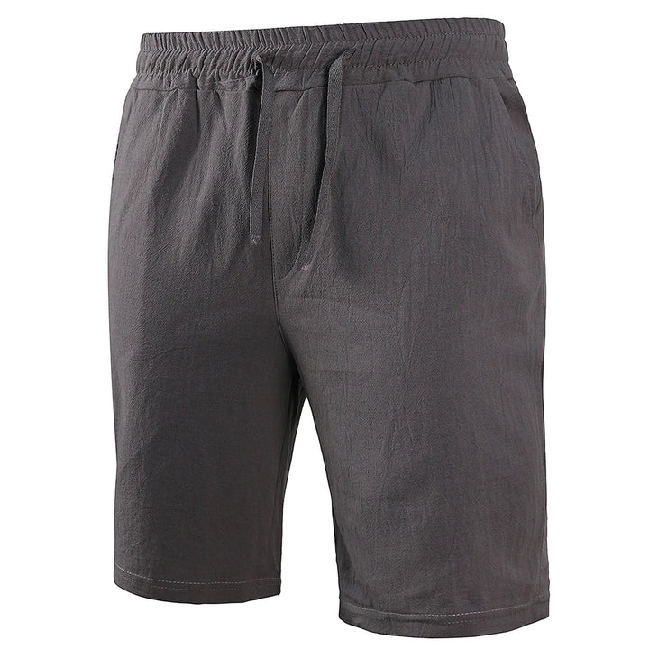 Men's Cotton Linen Shorts | Lightweight Breathable Summer Essential | Classic Solid Style