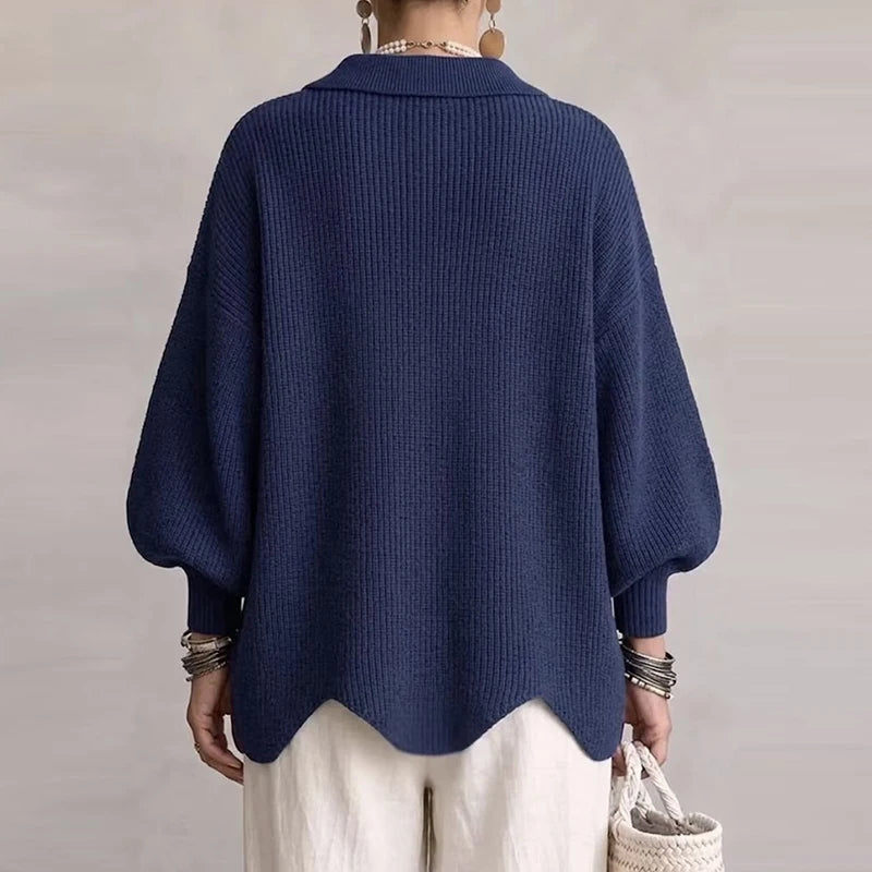 Solenne Draped Knit Cardigan