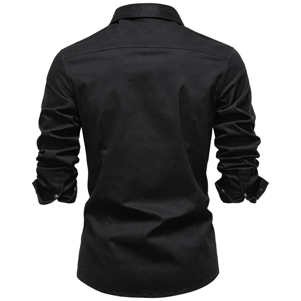 Black shirt on a white background