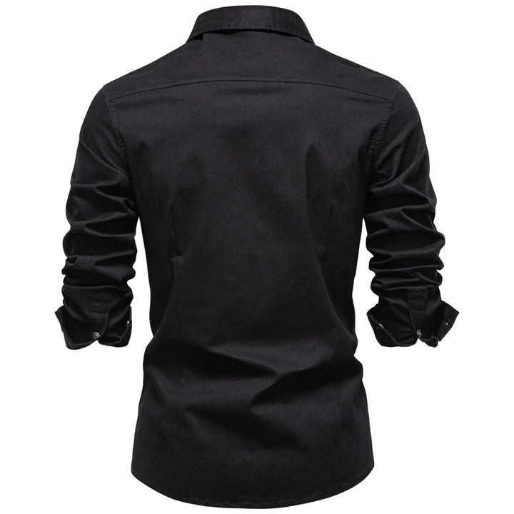 Black shirt on a white background