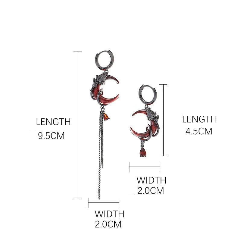 Lunara Crimson Drop Earrings