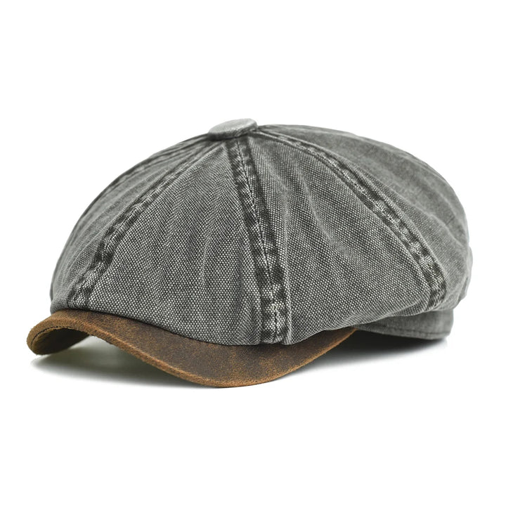 Rovell Washed Cotton Flat Cap
