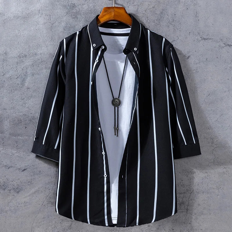 Arden Stripe Three Quarter Sleeve Shirt