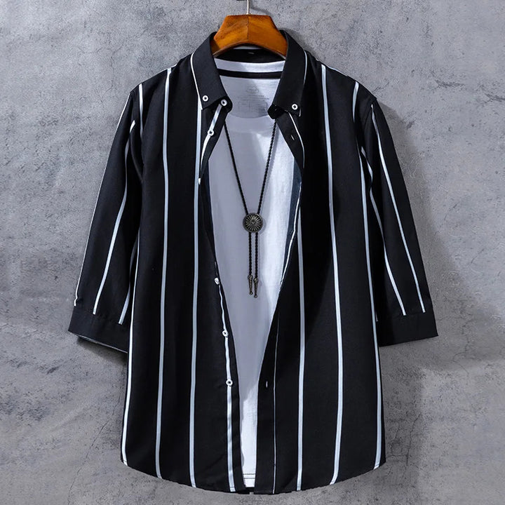 Arden Stripe Three Quarter Sleeve Shirt