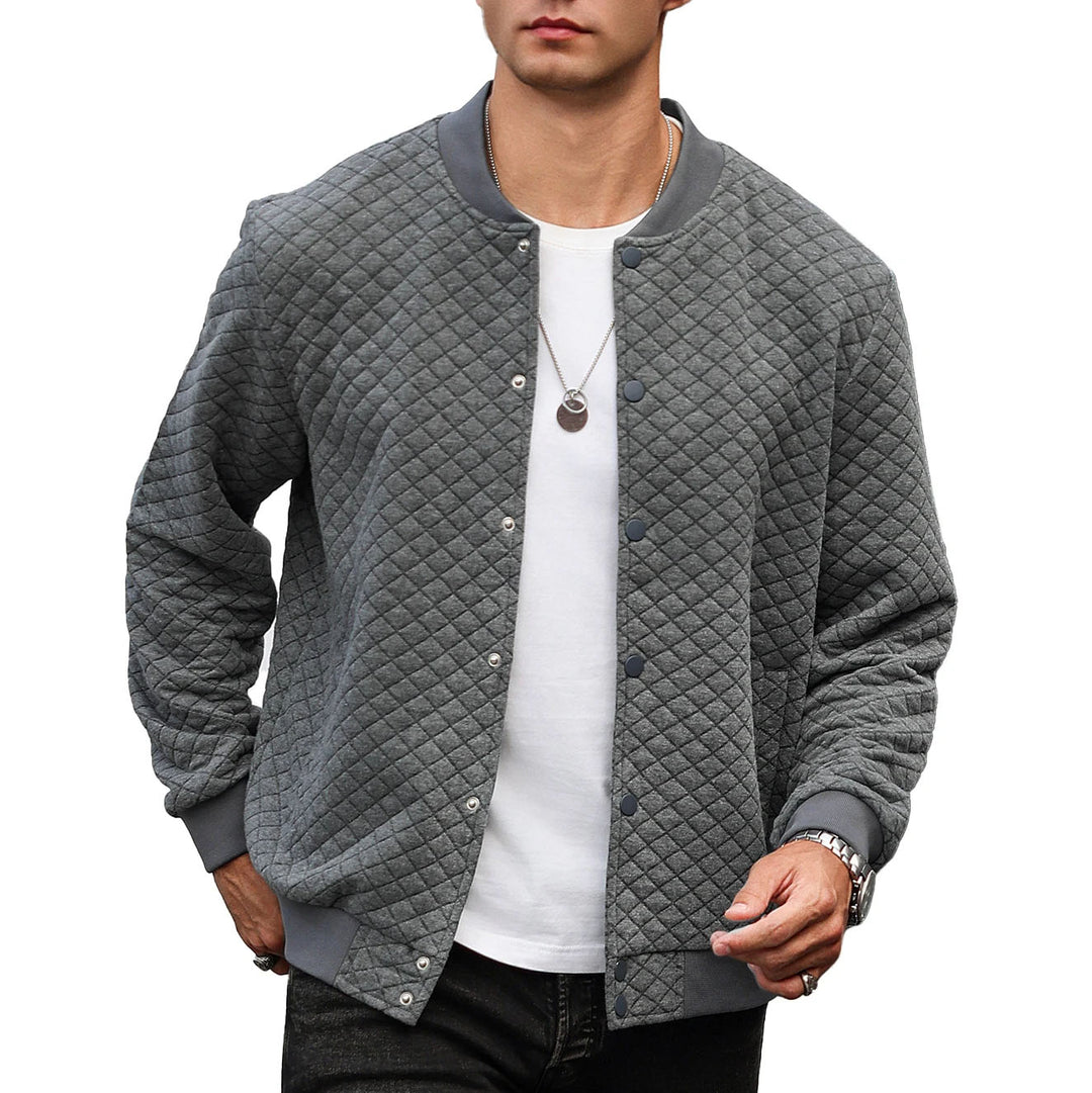 Virello Waffle Knit Bomber Jacket