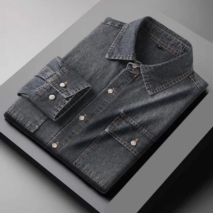 Harrington Two-Tone Denim Shirt