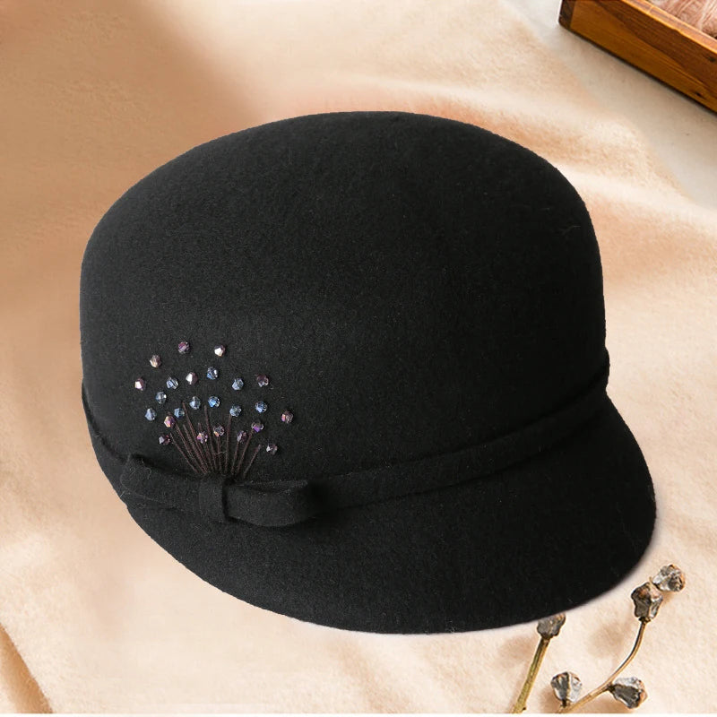 Eleanor Wool Cloche Beret