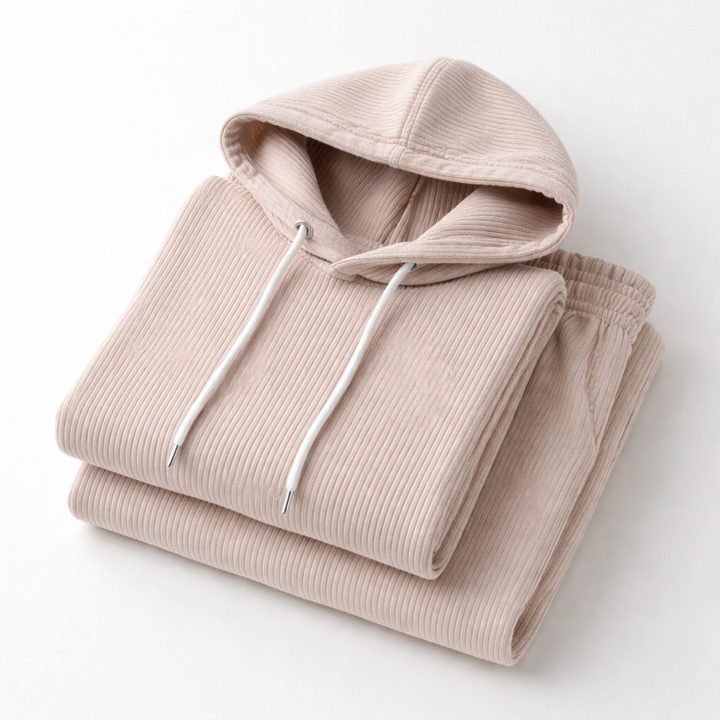 Valen Ridge Ribbed Hoodie