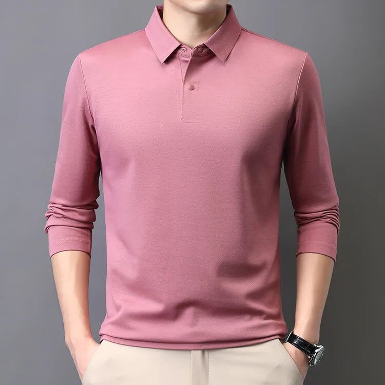 Piqué Long Sleeve Cotton Polo
