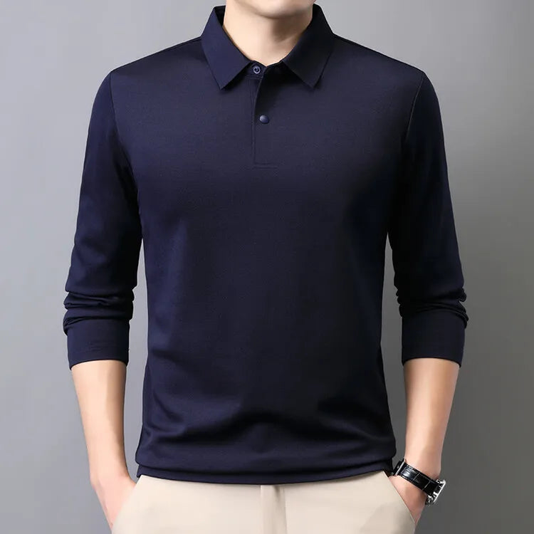 Piqué Long Sleeve Cotton Polo