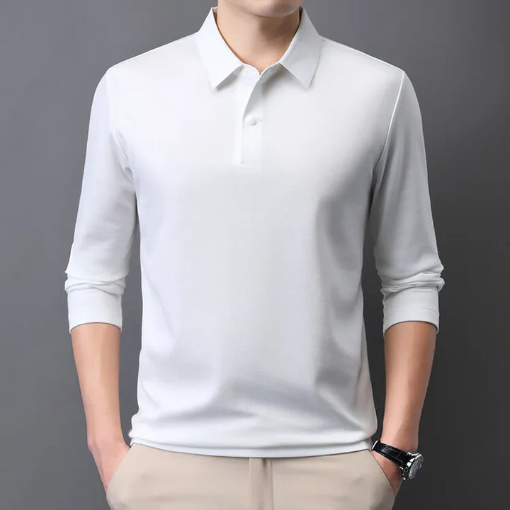 Piqué Long Sleeve Cotton Polo