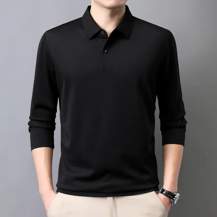 Piqué Long Sleeve Cotton Polo