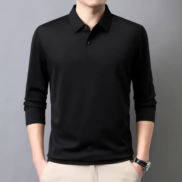 Piqué Long Sleeve Cotton Polo