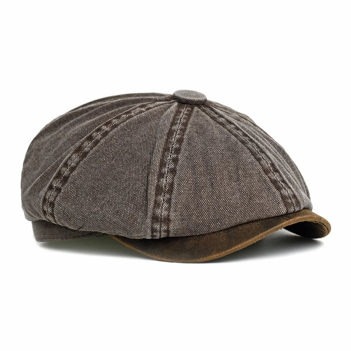 Rovell Washed Cotton Flat Cap