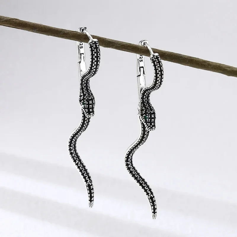 Serpentina Noir Drop Earrings