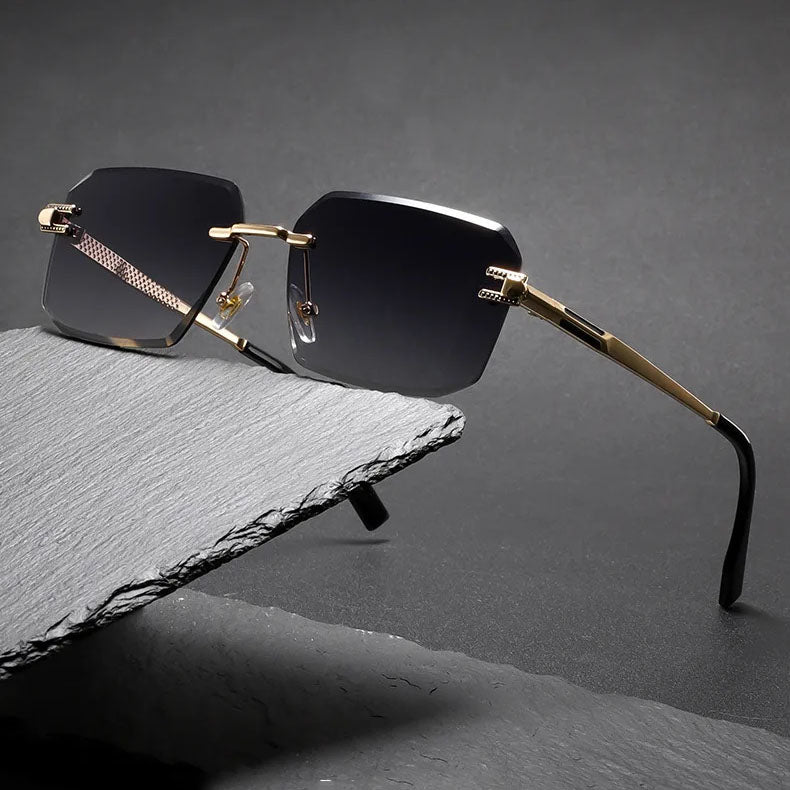 Aurel Rimless Rectangle Sunglasses