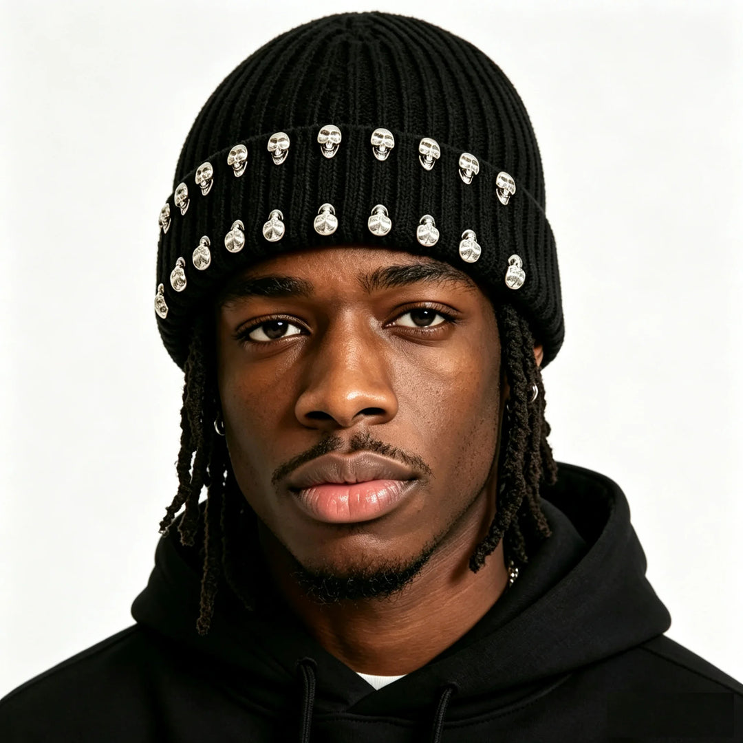 Vexford Skull Stud Beanie