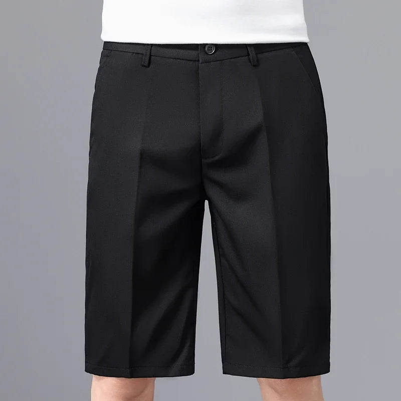 The Maison Straight Shorts — Mid-Rise Tailored Casual Short Pant for Men