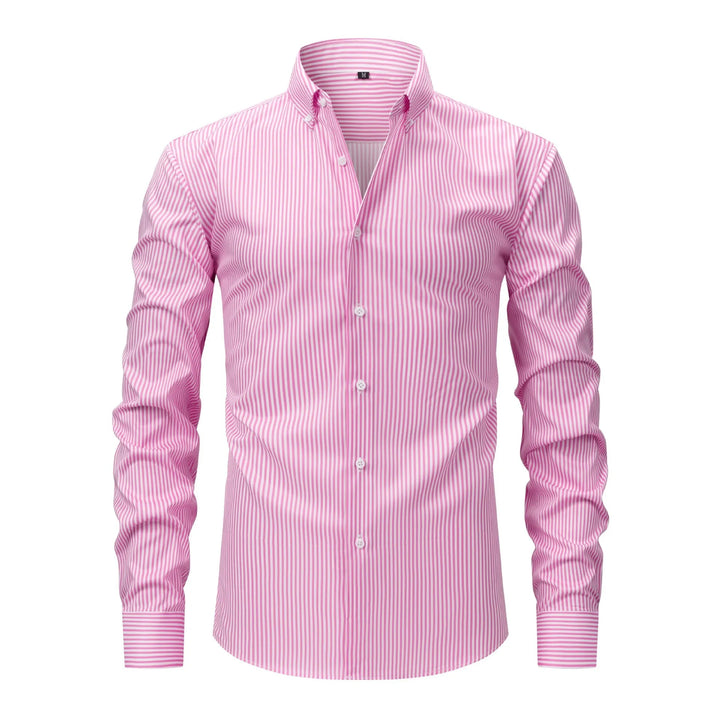 Pink striped shirt on a white background