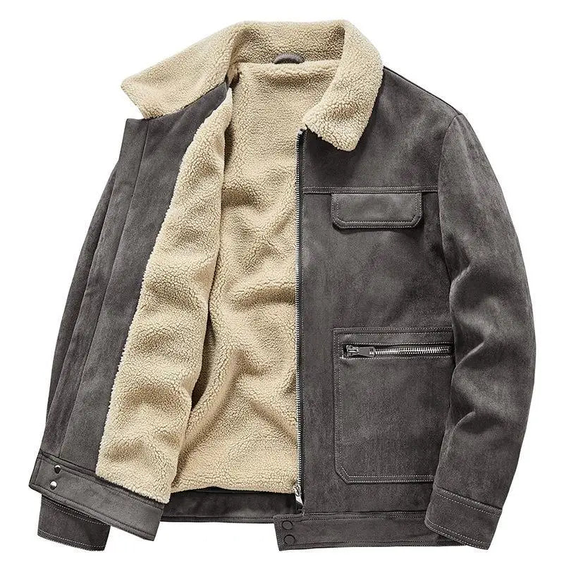 Langmere Suede Sherpa-Lined Jacket