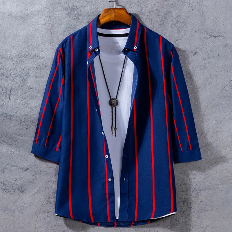 Arden Stripe Three Quarter Sleeve Shirt