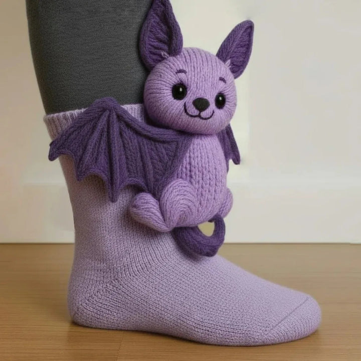SnugglePals 3D Knit Animal Socks