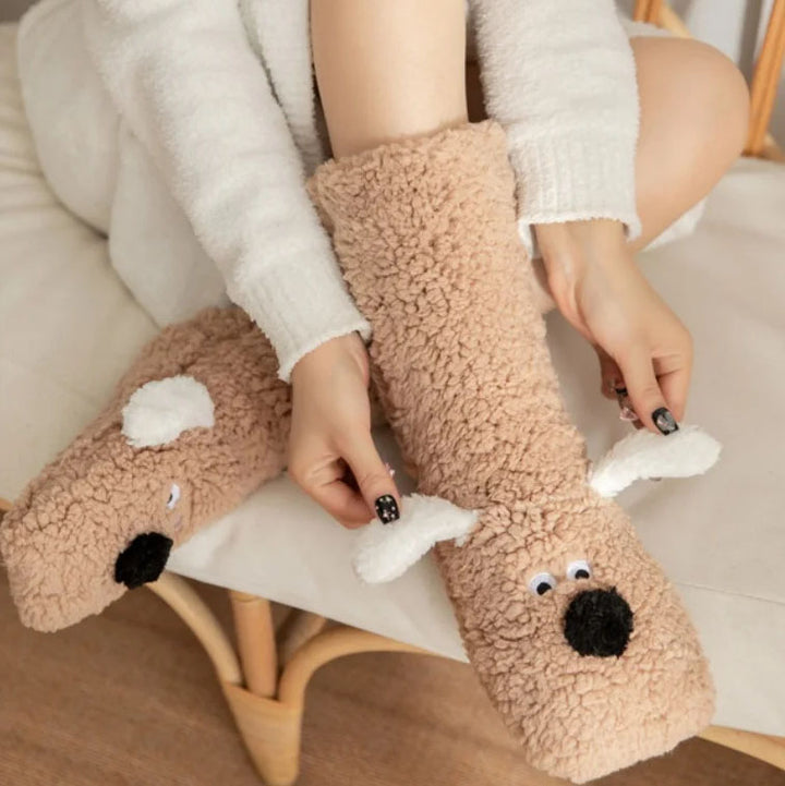 SnugglePup Plush Slipper Socks
