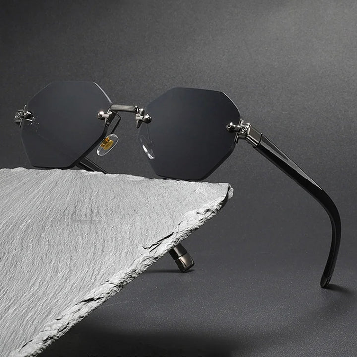 Noctra Polygon Rimless Shades
