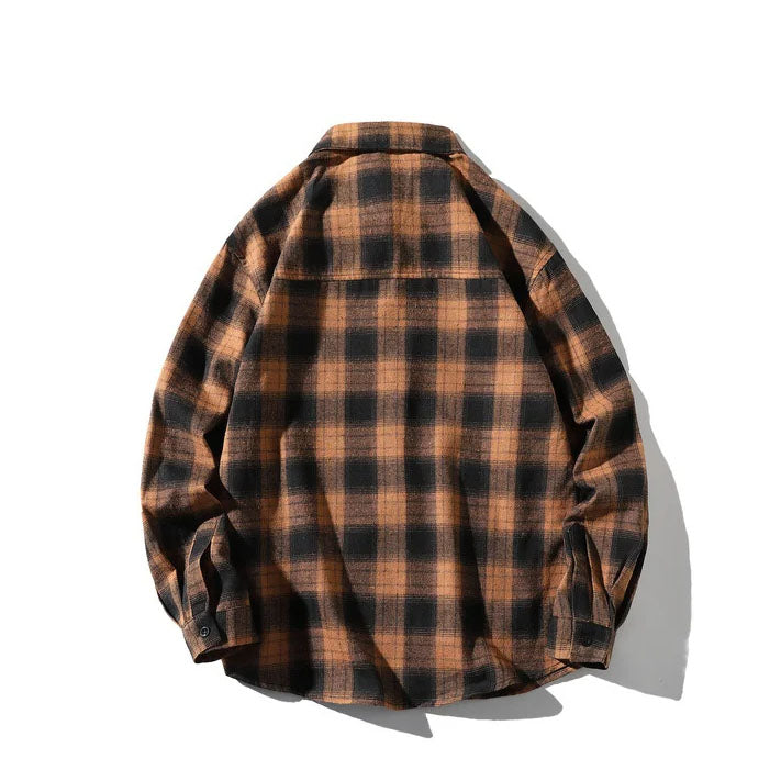 Driftwood Loose-Fit Plaid Shirt