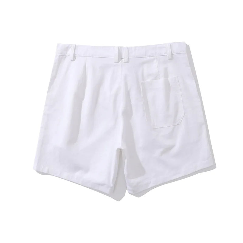 Men's Linen Cotton Blend Shorts | Lightweight Breathable Summer Essential