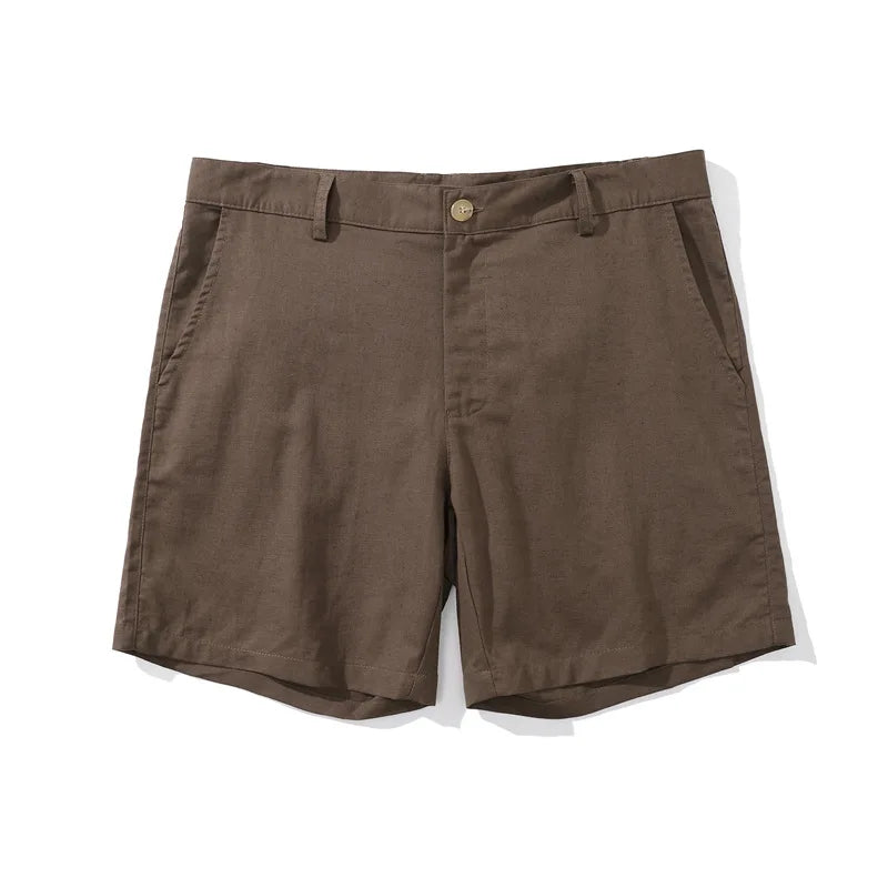 Men's Linen Cotton Blend Shorts | Lightweight Breathable Summer Essential
