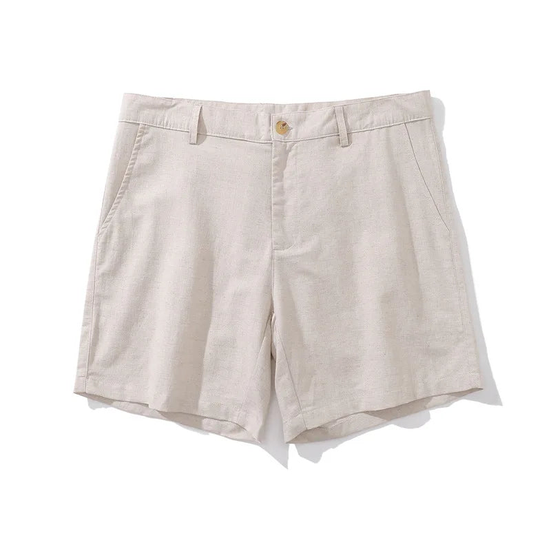Men's Linen Cotton Blend Shorts | Lightweight Breathable Summer Essential