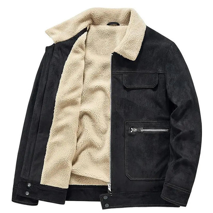 Langmere Suede Sherpa-Lined Jacket