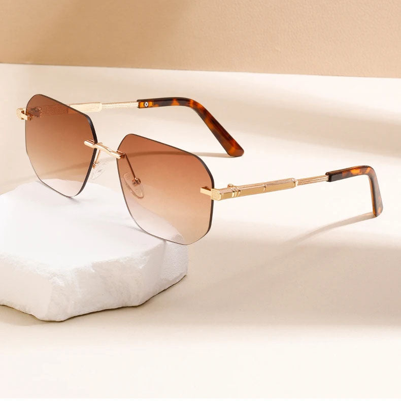 Valentino Rimless Gradient Shades
